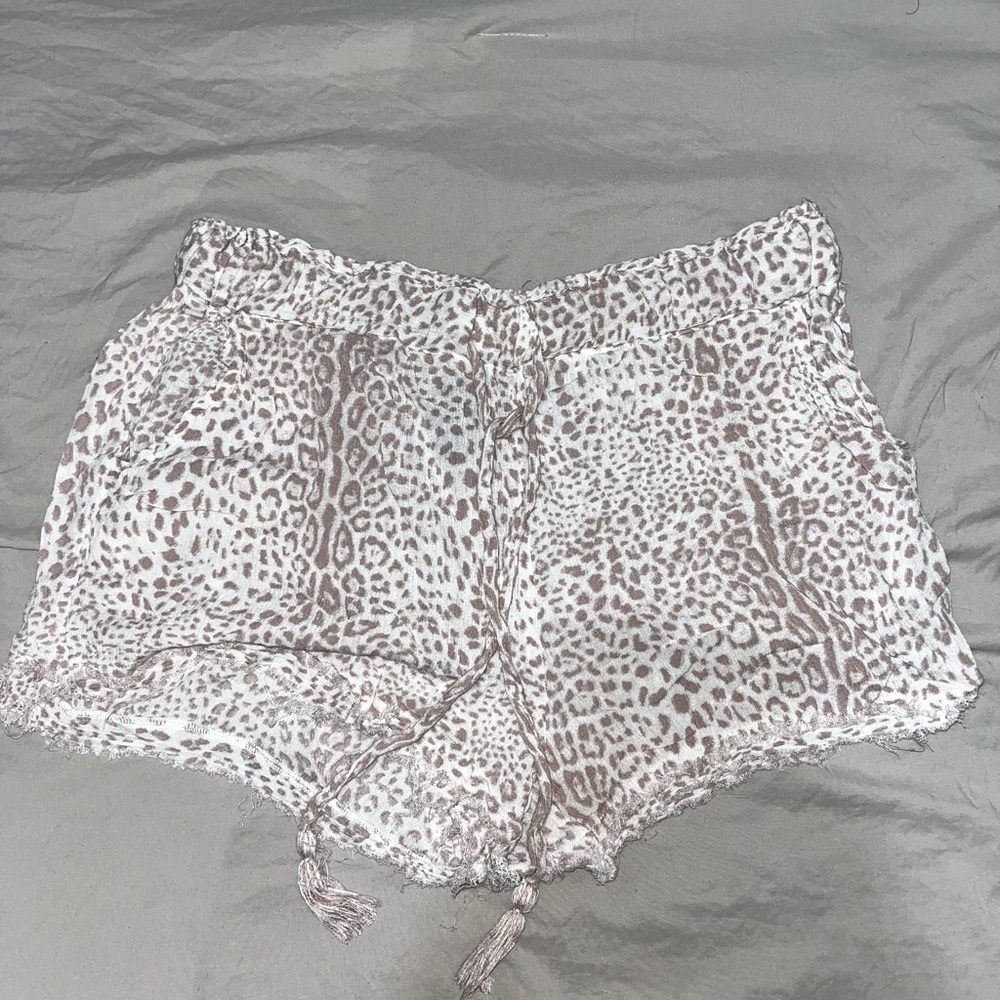Light Pink Cheetah Print Shorts